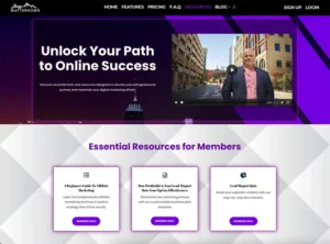 Joey Matterhorn's website displaying features of his services.