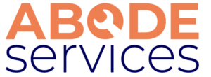 Abode Services logo – veteran-owned home improvement experts in roofing, windows, siding, and doors.